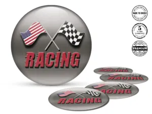 Wheel emblems Premium Design Domed Stickers Pro